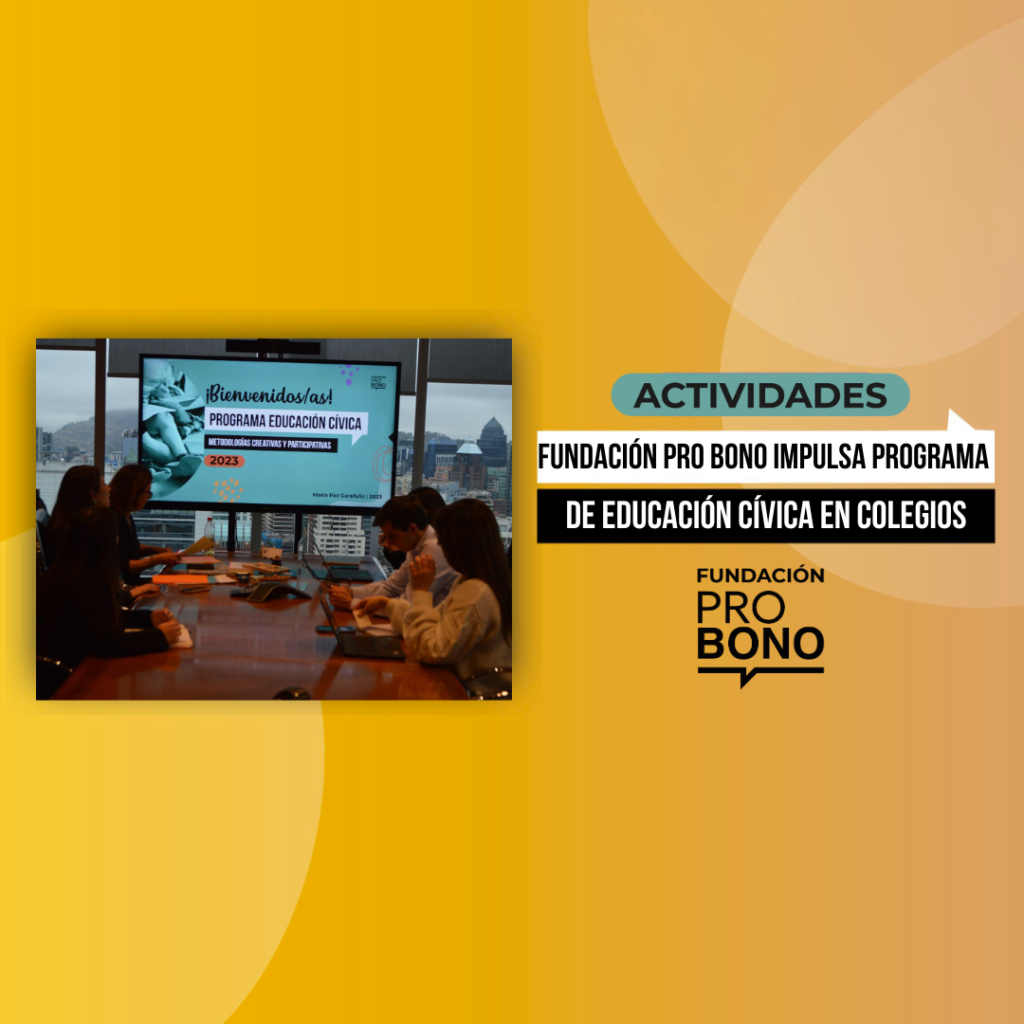 La semana pasada comenzó una nueva iniciativa en la fundación, que busca incrementar la educación cívica en establecimientos educacionales.